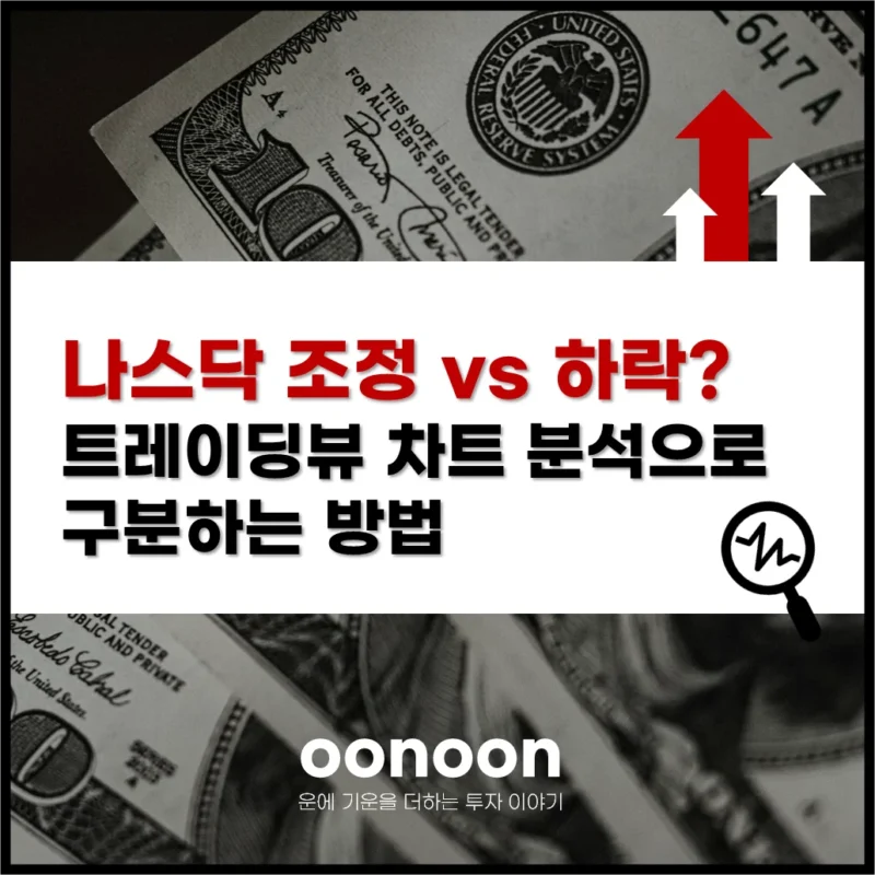 나스닥 조정 vs 하락? 트레이딩뷰 차트 분석으로 구분하는 방법