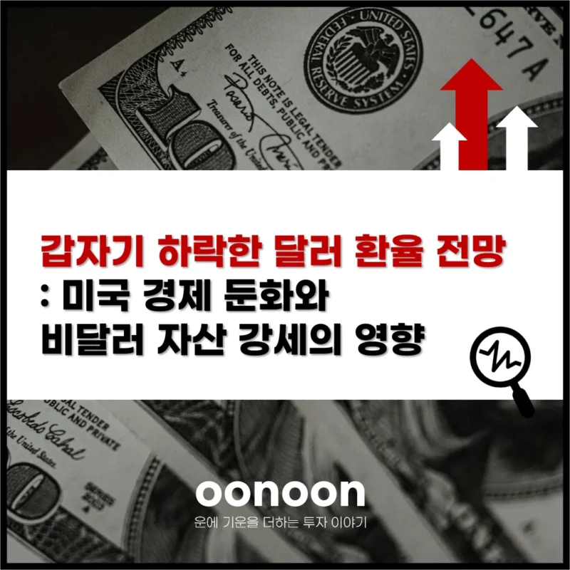 갑자기 하락한 달러 환율 전망: 미국 경제 둔화와 비달러 자산 강세의 영향