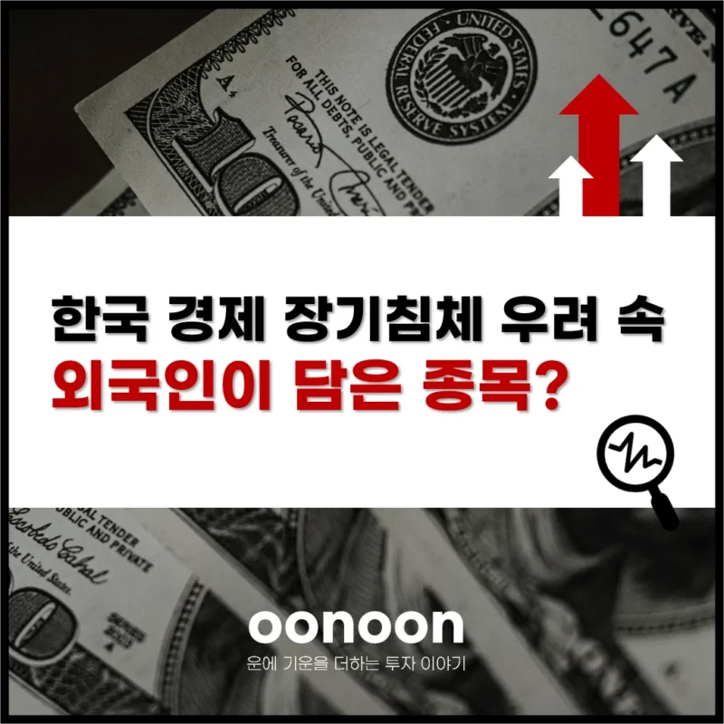 한국 경제 장기침체 우려 속 외국인이 담은 종목?