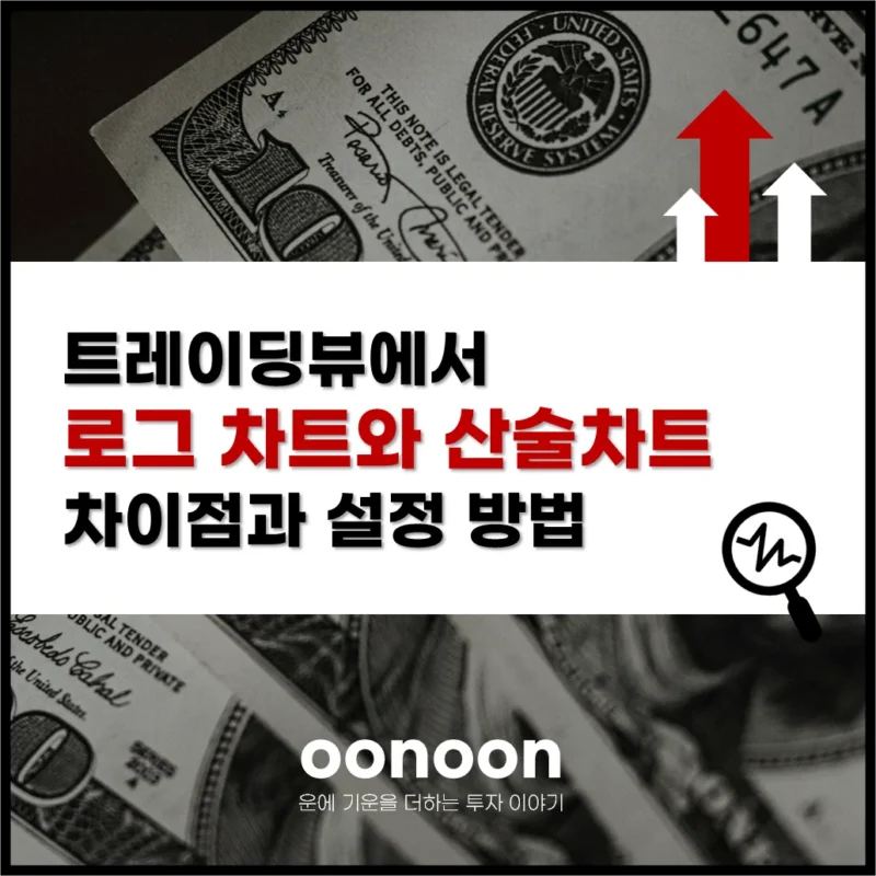 트레이딩뷰에서 로그 차트와 산술 차트의 차이점과 설정 방법